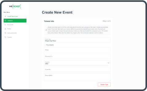 Paramètres de ticket personnalisés